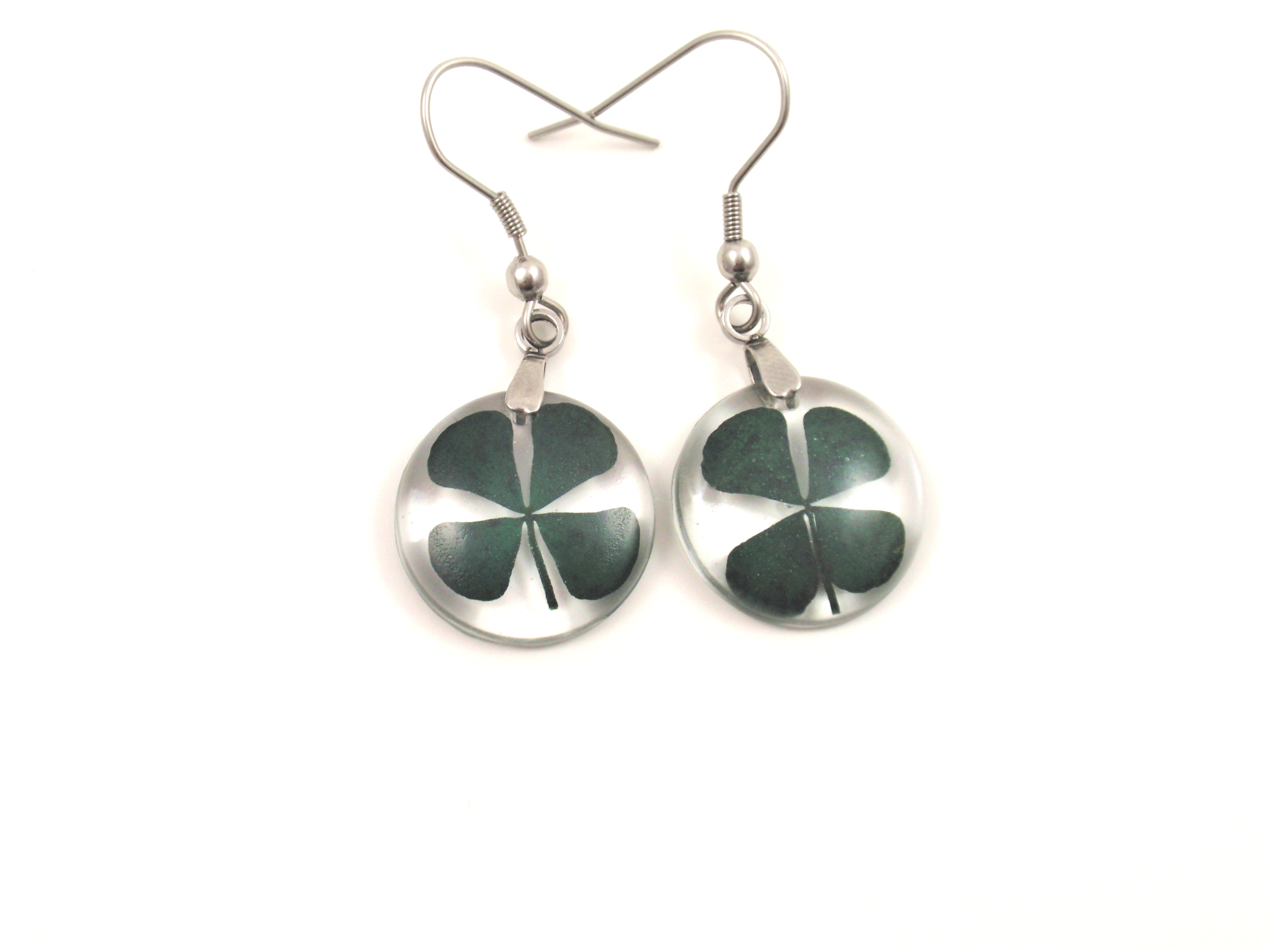 Pressed Jewelry Four Leaf Clover Botanical Jewelry Real 