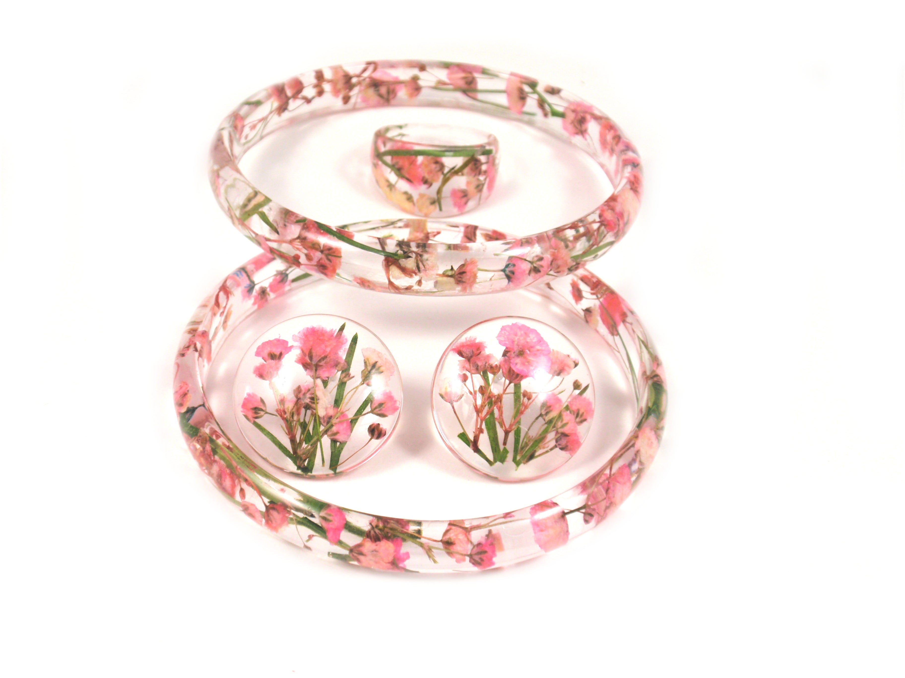 Floral deals resin jewelry