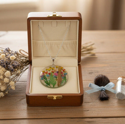 Custom made Necklace Customized jewelry with your flowers