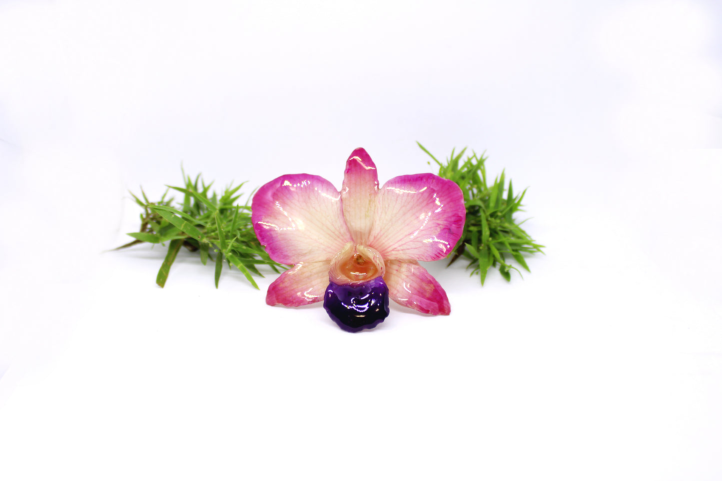 Dendrobium Orchid Botanical Jewelry - Pink Orchid Necklace