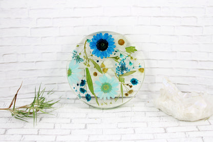 Real flower resin coaster drinkware housewarming gift