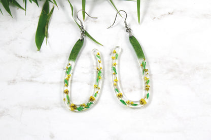 Statement Earrings with Dried flowers