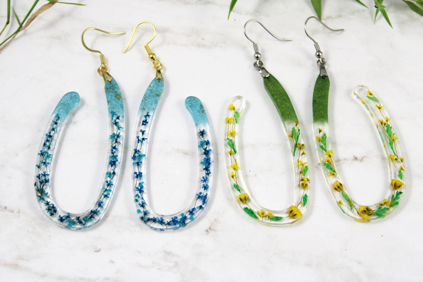 Statement Earrings with Dried flowers