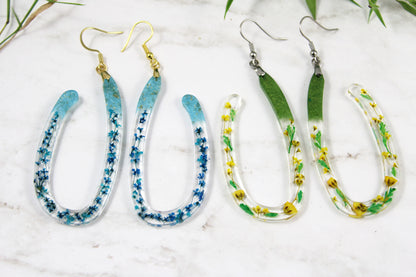 Statement Earrings with Dried flowers