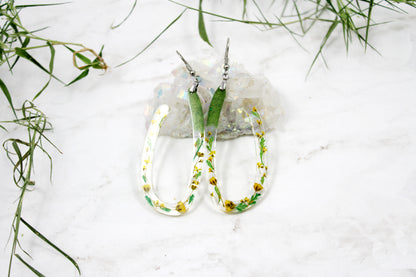 Statement Earrings with Dried flowers