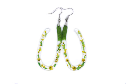 Statement Earrings with Dried flowers