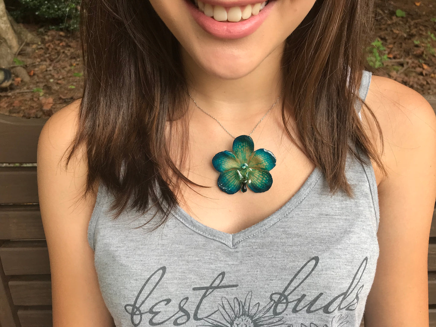 Vanda Orchid Jewelry Necklace