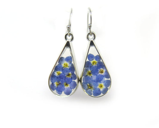 Forget me not teardrop earrings