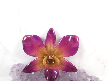 Sonia Dendrobium Orchid nekclace deep purple