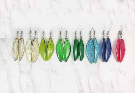 Cicada wings earrings handmade resin earrings