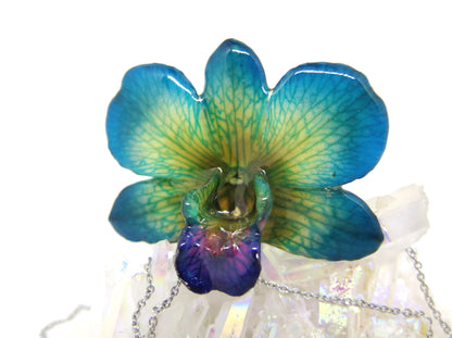 Nobile Dendrobium Orchid real flower necklace