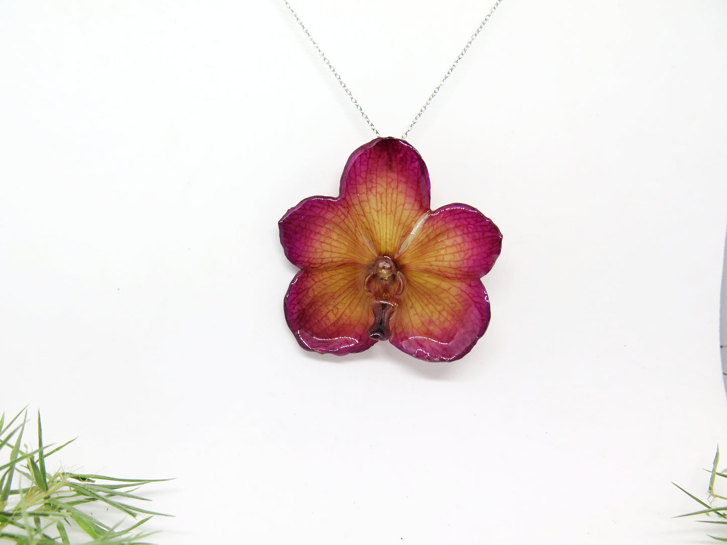 Vanda Orchid Jewelry Necklace Purple