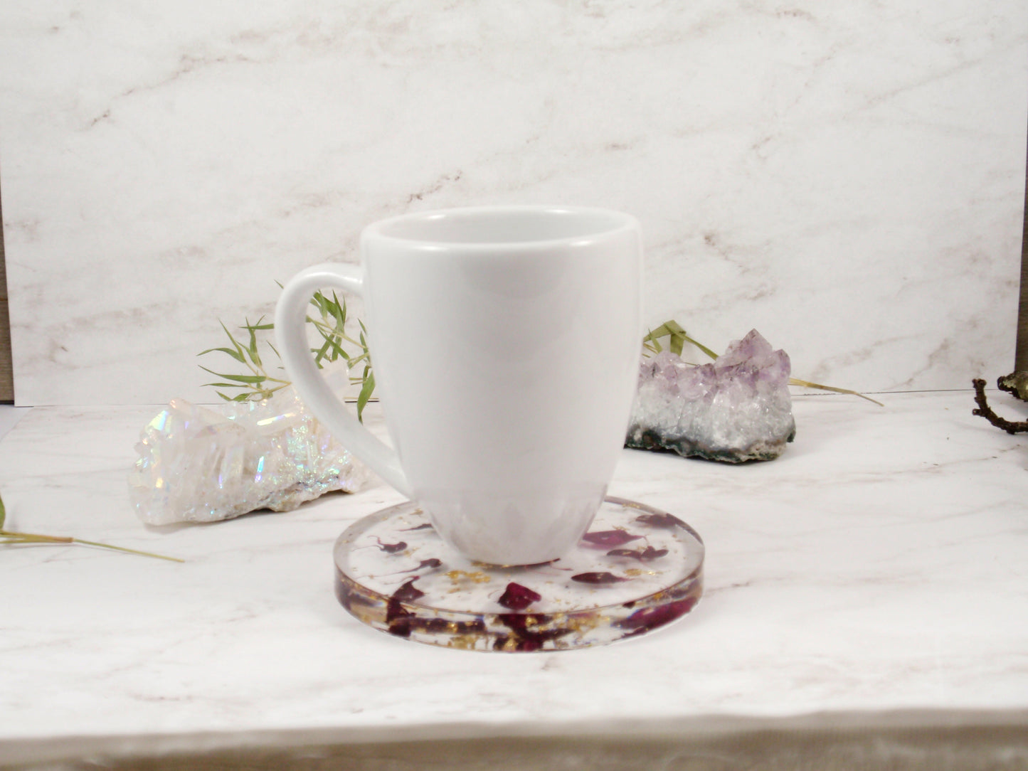 Real flowers Home decor resin coaster drinkware housewarming gift