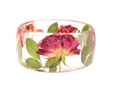 Rose bangle bracelet