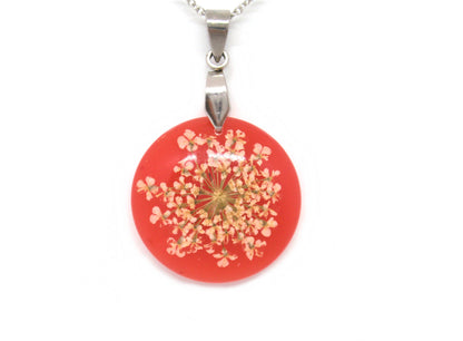 Color changing flower necklace red to yellow
