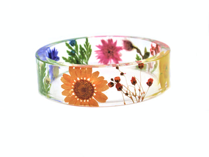 Botanical jewelry- Rainbow flower bracelet