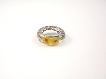 Nature ring, Real flower Resin ring, botanical jewelry