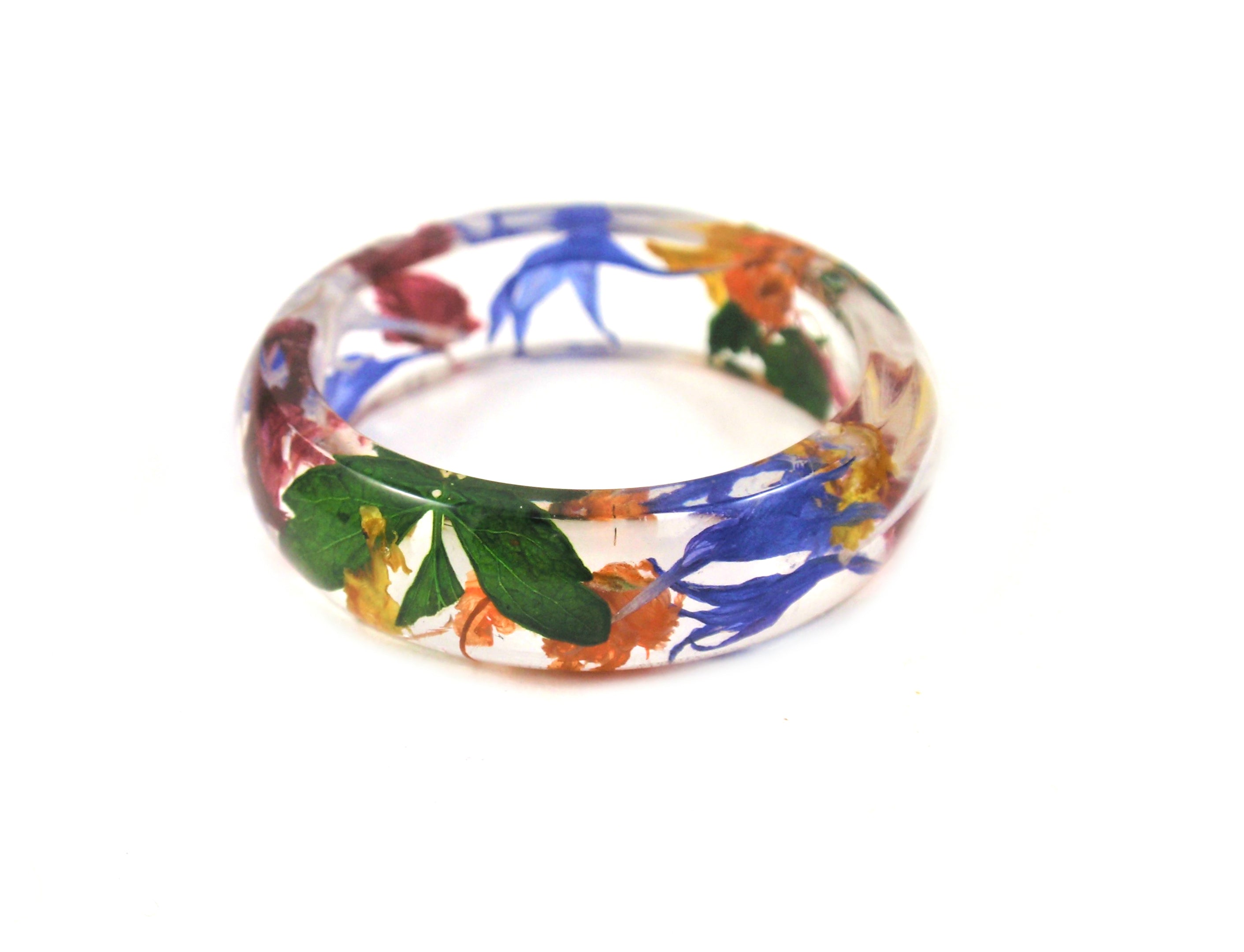 Multicolor Flower Ring - Real Dried Flowers Band Ring | Smile with Flower