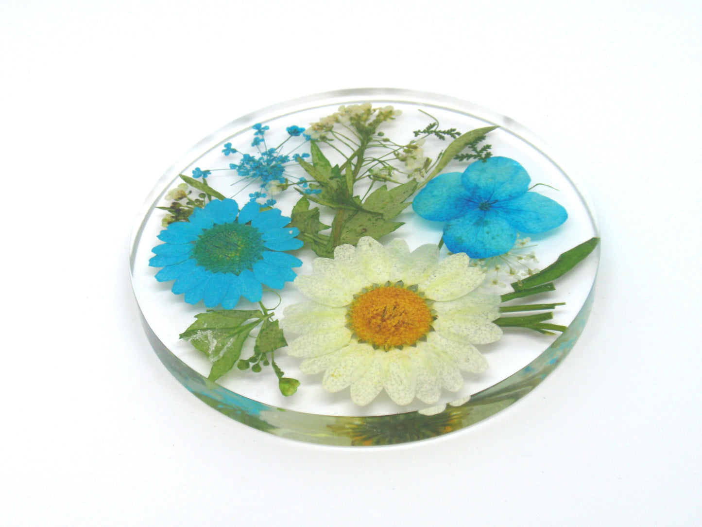 Real flower resin coaster drinkware housewarming gift
