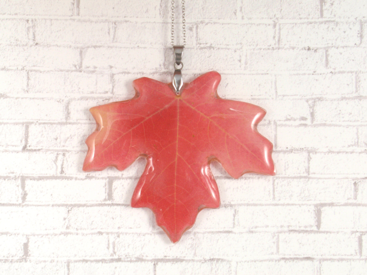 Maple leaf necklace , autumn jewelry