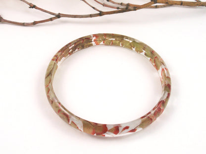 Botanical jewelry, Maidenhair fern bangle bracelet, nature bangle