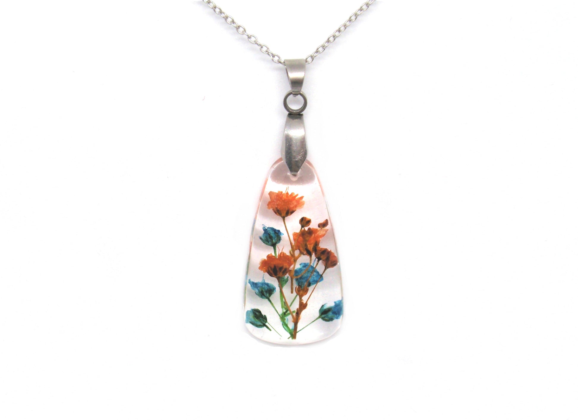 handmade nature jewelry with real flowers